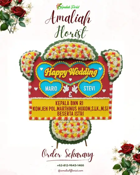 Papan Bunga Pernikahan Biak Barat